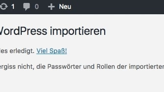 wordpress-importieren