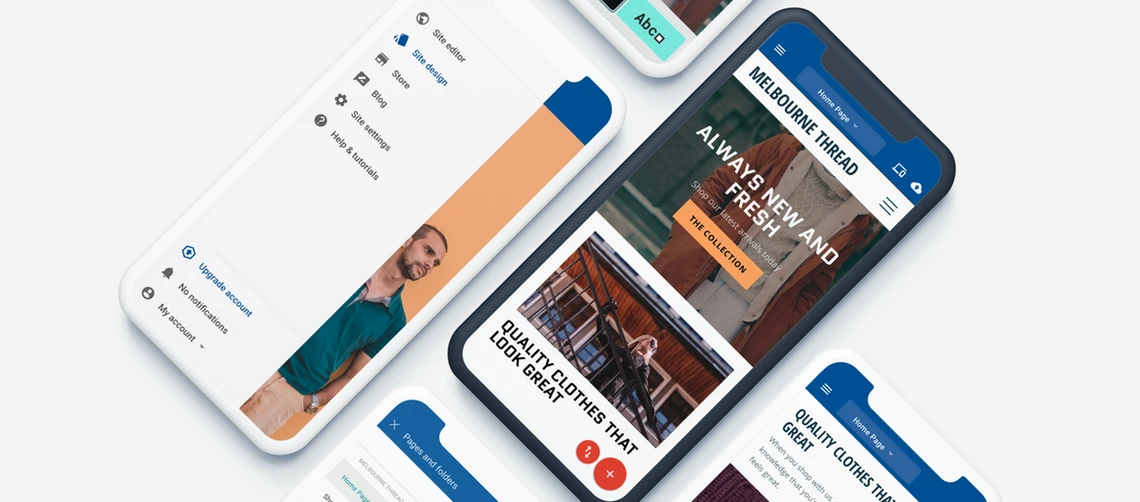 Website Baukasten Designvorlagen